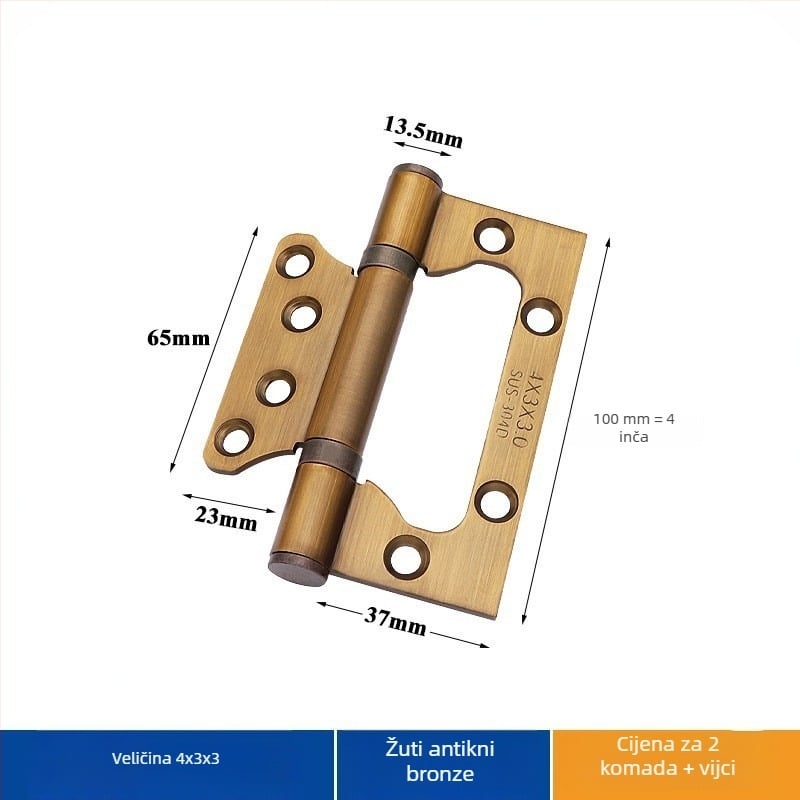 Panta vrata od nehrđajućeg čelika – Asabie, moderni minimalistički stil, elektroplatirani premaz
