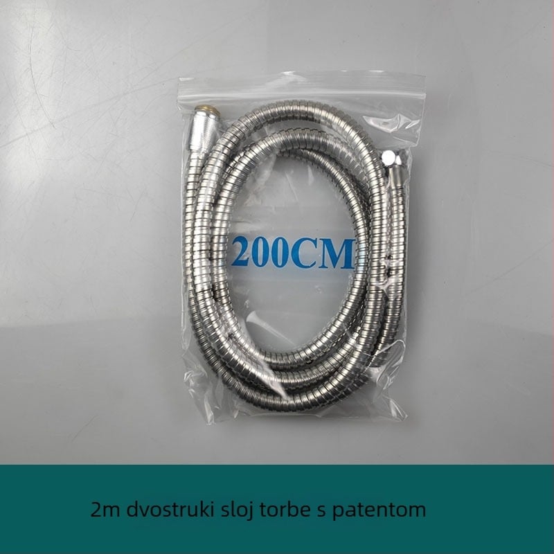 Tuš crijevo od nehrđajućeg čelika s bakrenim jezgrom, model Geying 0024, nazivni tlak 1.0 MPa, radna temperatura 0-90°C