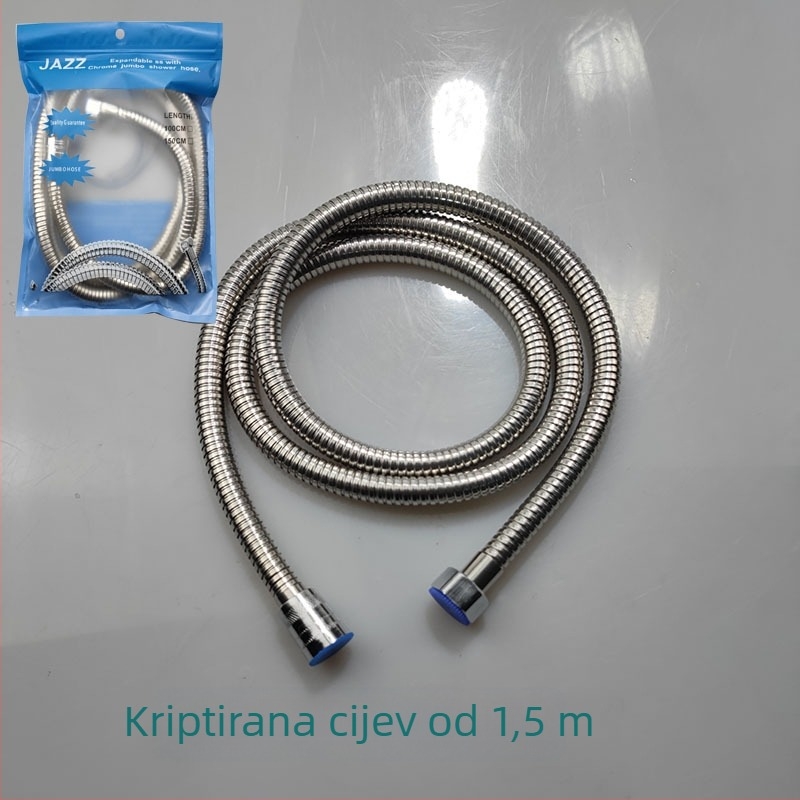 Tuš crijevo od nehrđajućeg čelika s bakrenim jezgrom, model Geying 0024, nazivni tlak 1.0 MPa, radna temperatura 0-90°C