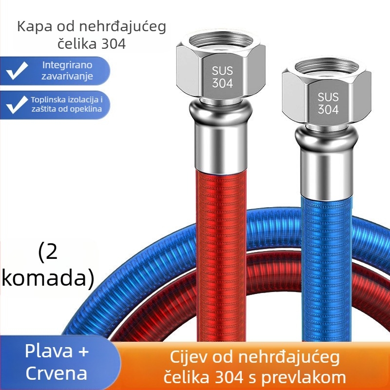 304 nehrđajući čelik gofrirani dovodni cijev za bojler, navojno spoj, nominalni tlak 1, radna temperatura 99°C