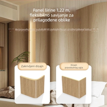 Panel za zid od drvenog furnira s vlaknima bambusa i bambusovim ugljenom, bezšivni zidni panel za pozadinu zida – model Wood veneer, stil Seamless, brend Yiming