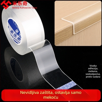 Silikonska zaštitna traka za kutove namještaja, Nano Tape serija, Milky brand, ljepilo na bazi vode s akrilnim sustavom, prilagodljiva širina/duljina/debljina, lako se odvaja