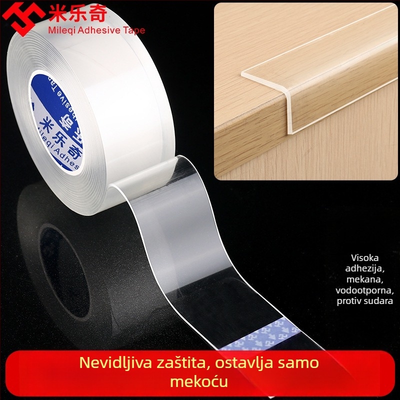Silikonska zaštitna traka za kutove namještaja, Nano Tape serija, Milky brand, ljepilo na bazi vode s akrilnim sustavom, prilagodljiva širina/duljina/debljina, lako se odvaja