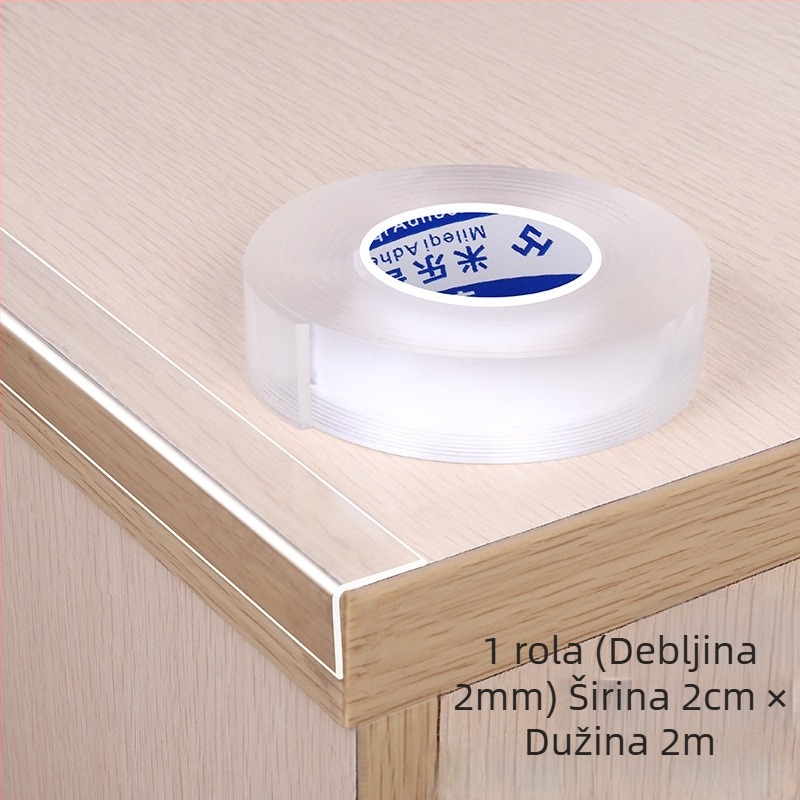 Silikonska zaštitna traka za kutove namještaja, Nano Tape serija, Milky brand, ljepilo na bazi vode s akrilnim sustavom, prilagodljiva širina/duljina/debljina, lako se odvaja