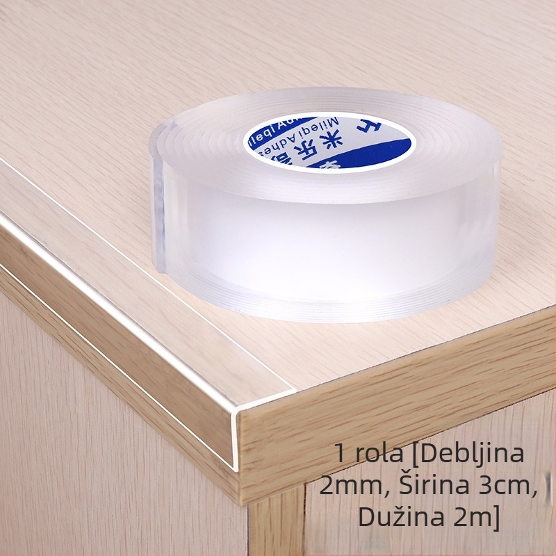 Silikonska zaštitna traka za kutove namještaja, Nano Tape serija, Milky brand, ljepilo na bazi vode s akrilnim sustavom, prilagodljiva širina/duljina/debljina, lako se odvaja