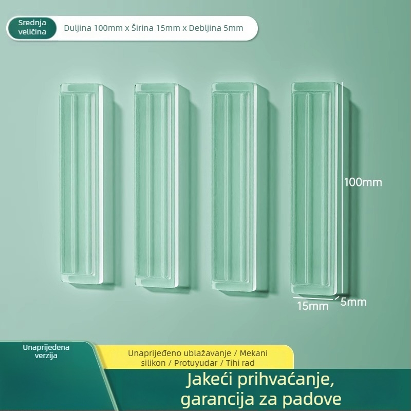 Silikonska zaštita za vrata hladnjaka, jastuk za kvaku, tih rad, otporan na habanje