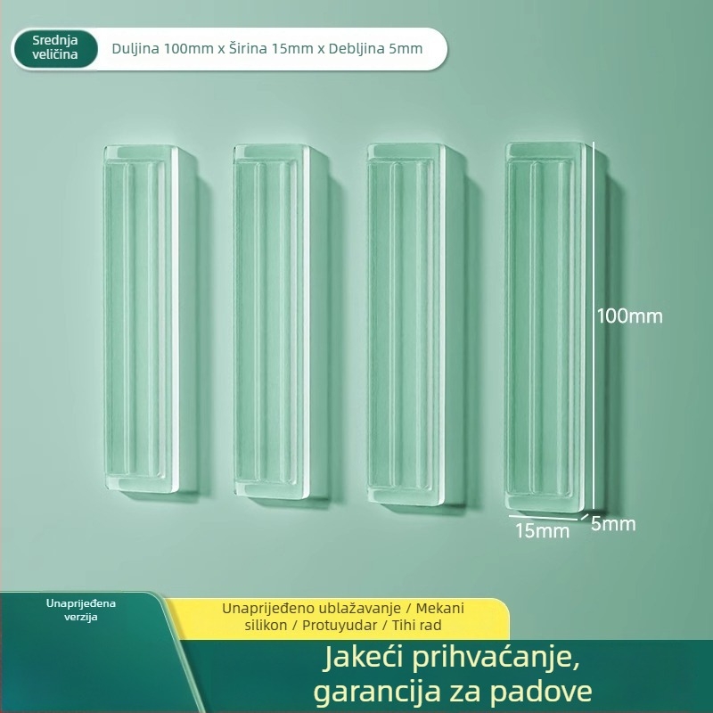 Silikonska zaštita za vrata hladnjaka, jastuk za kvaku, tih rad, otporan na habanje