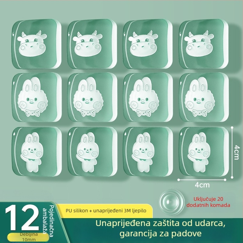 Silikonska zaštita za vrata hladnjaka, jastuk za kvaku, tih rad, otporan na habanje