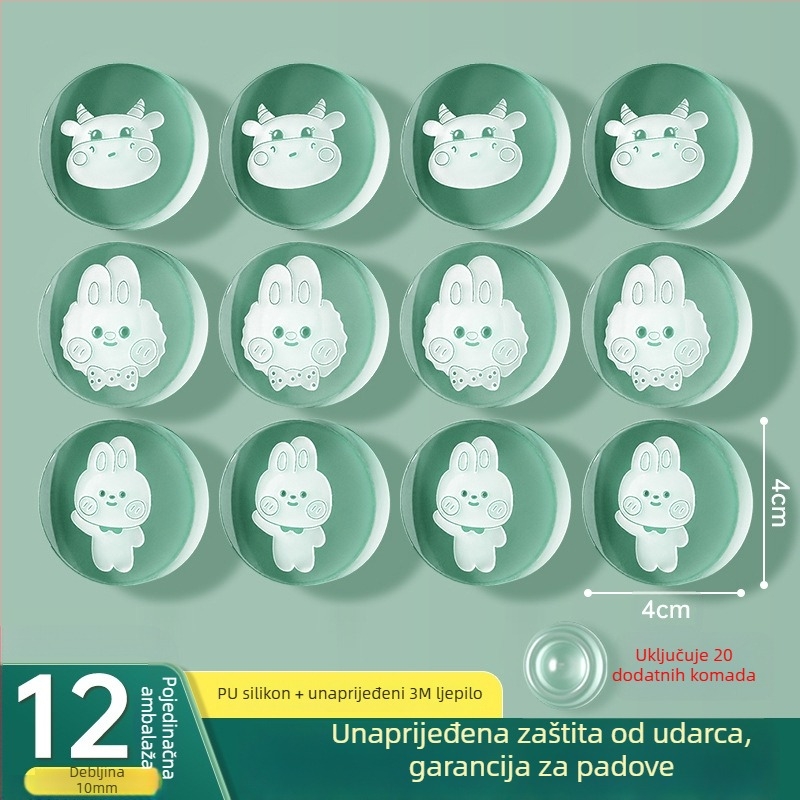 Silikonska zaštita za vrata hladnjaka, jastuk za kvaku, tih rad, otporan na habanje