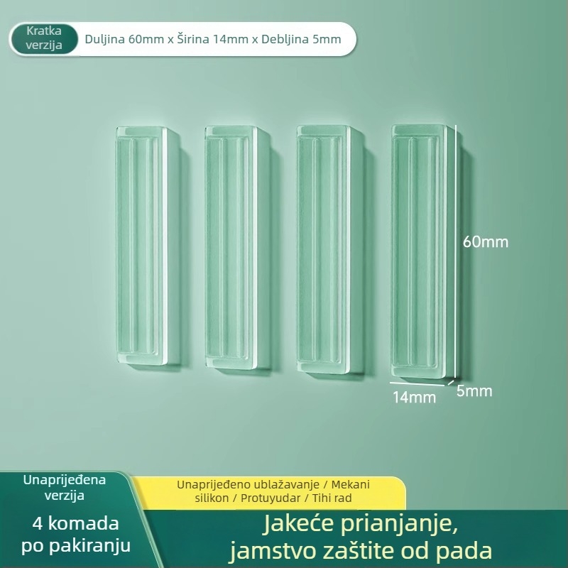 Silikonska zaštita za vrata hladnjaka, jastuk za kvaku, tih rad, otporan na habanje