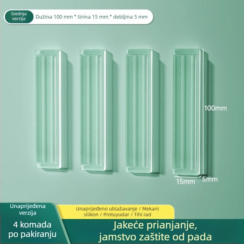 Silikonska zaštita za vrata hladnjaka, jastuk za kvaku, tih rad, otporan na habanje