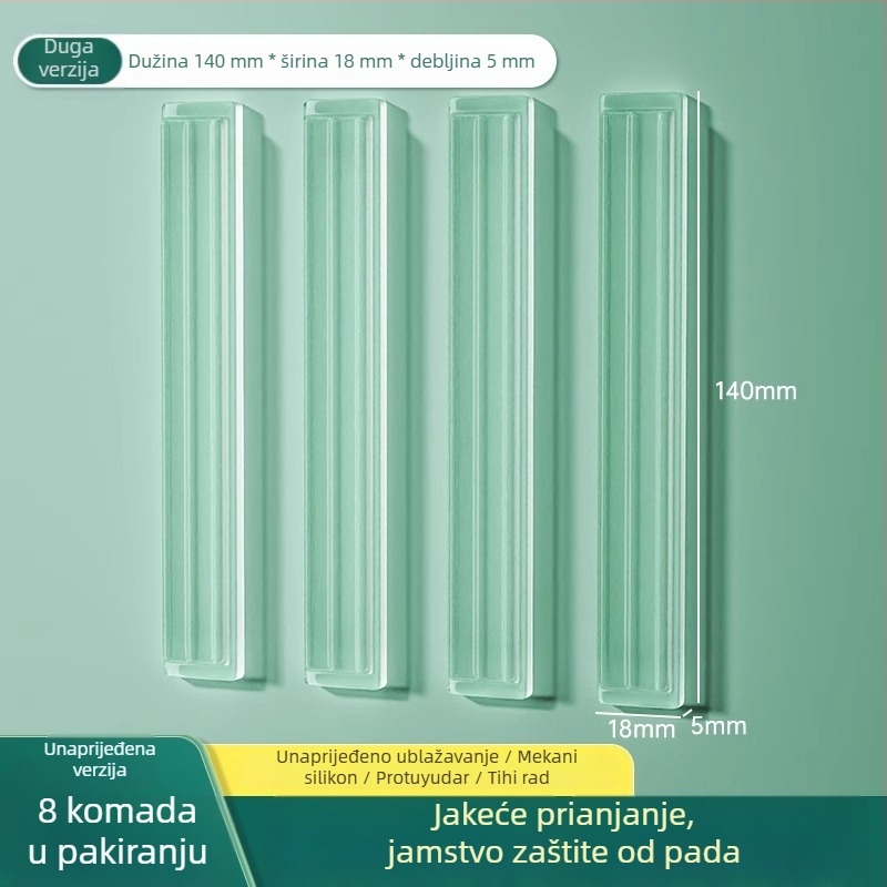 Silikonska zaštita za vrata hladnjaka, jastuk za kvaku, tih rad, otporan na habanje