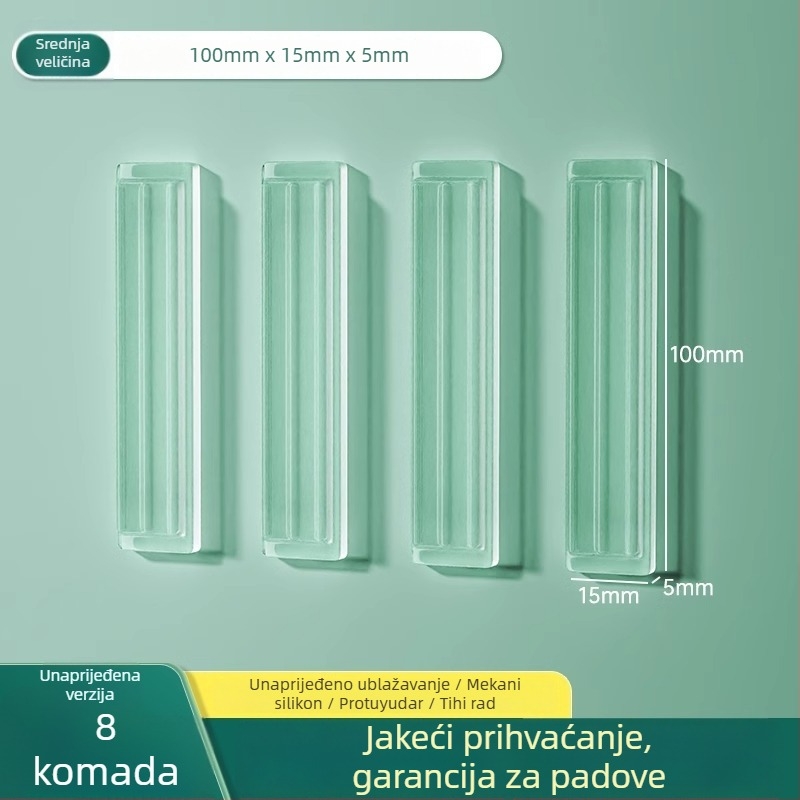 Silikonska zaštita za vrata hladnjaka, jastuk za kvaku, tih rad, otporan na habanje