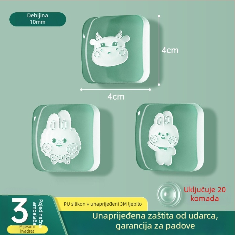 Silikonska zaštita za vrata hladnjaka, jastuk za kvaku, tih rad, otporan na habanje