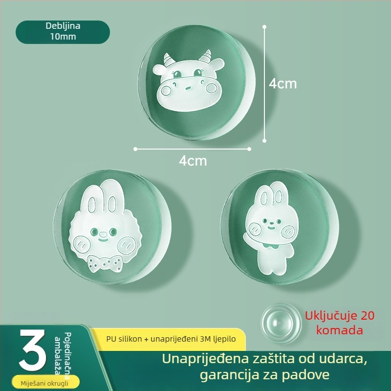 Silikonska zaštita za vrata hladnjaka, jastuk za kvaku, tih rad, otporan na habanje