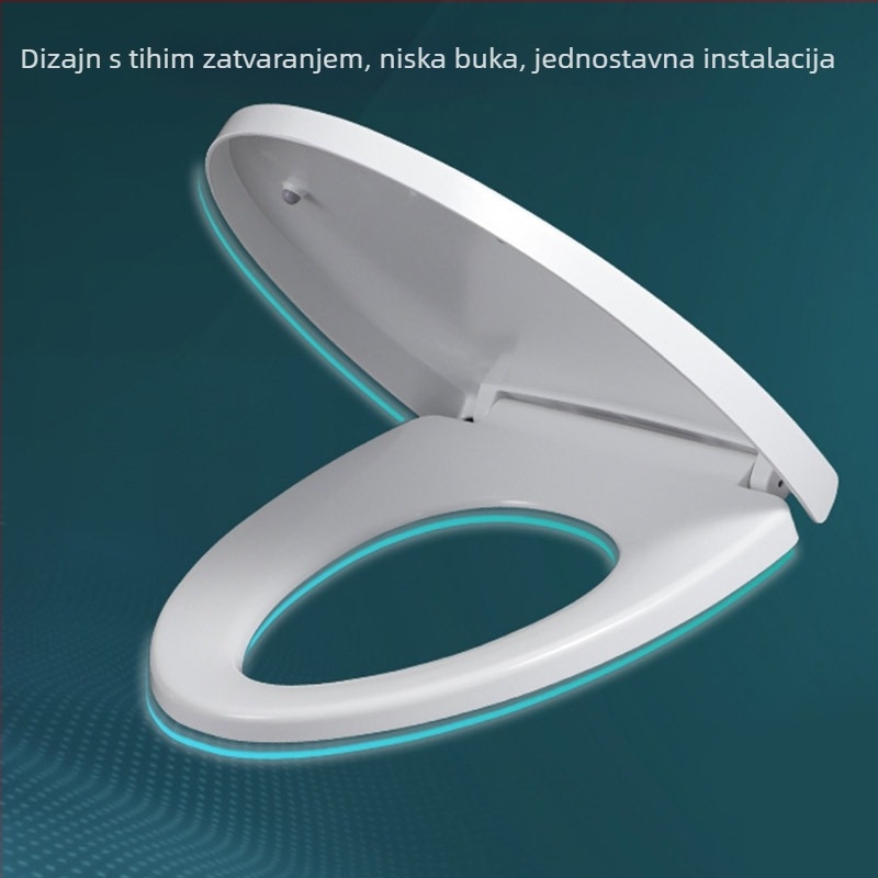 Toaletni poklopac s mekim zatvaranjem; tip UOV; od PP ploče; U-oblik; razmak rupa 8–25 mm
