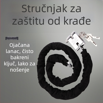 Lančana brava za bicikle i motocikle – Flat Ring, model 5566, željezni materijal, moderni minimalistički dizajn