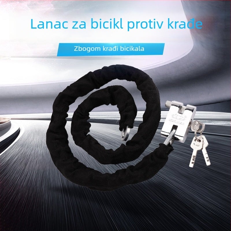 Lančana brava za bicikle i motocikle – Flat Ring, model 5566, željezni materijal, moderni minimalistički dizajn