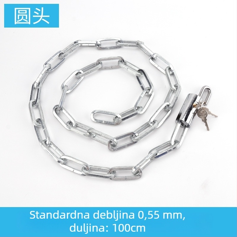 Lančana brava za bicikle i motocikle – Flat Ring, model 5566, željezni materijal, moderni minimalistički dizajn