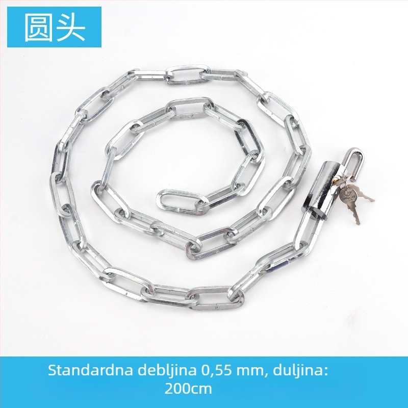 Lančana brava za bicikle i motocikle – Flat Ring, model 5566, željezni materijal, moderni minimalistički dizajn