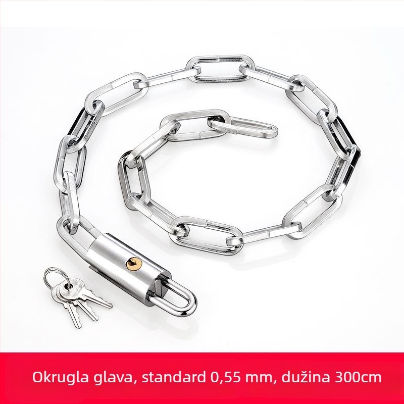 Lančano zaključavanje s zaštitom od krađe i rezanja, od čelika, model 698573, Guangzhou Jingli, namijenjeno triciklima, biciklima, motociklima i električnim vozilima, moderni minimalistički dizajn.