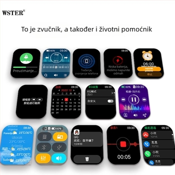 Bluetooth zvučnik s budilicom, prikazom tekstova i dodirnim zaslonom – 5W, Bluetooth 5.3, ugrađena baterija 1000–1200 mAh