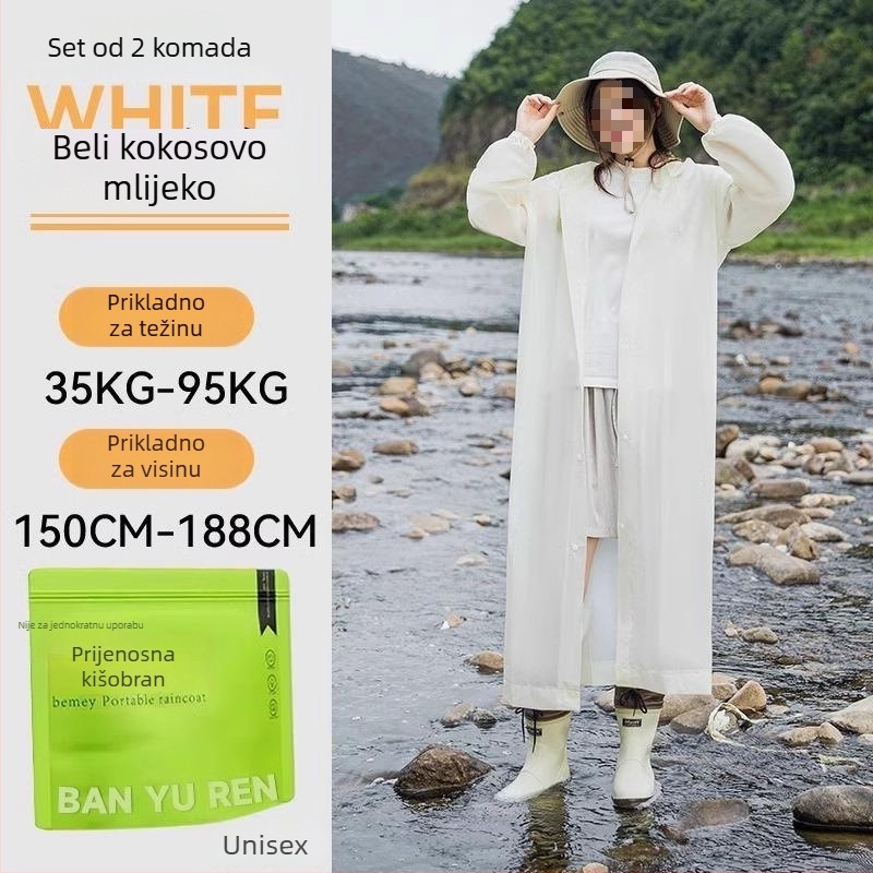 Odrasli kišni pončo od PVC-a, za outdoor putovanja i planinarenje – višekratna upotreba