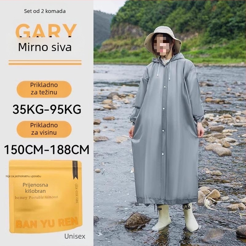 Odrasli kišni pončo od PVC-a, za outdoor putovanja i planinarenje – višekratna upotreba