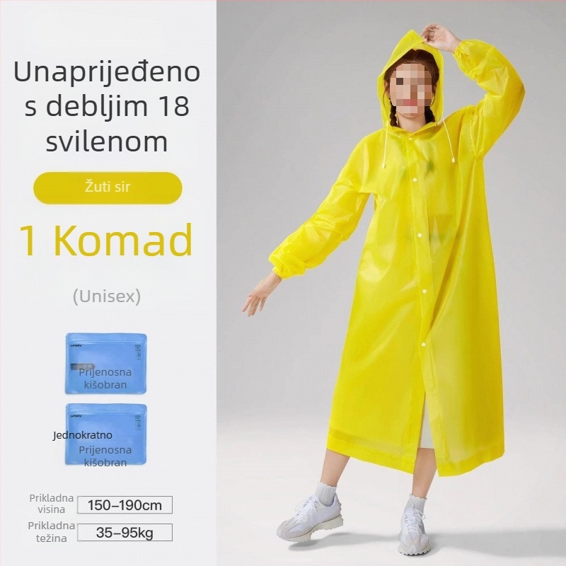 Odrasli kišni pončo od PVC-a, za outdoor putovanja i planinarenje – višekratna upotreba
