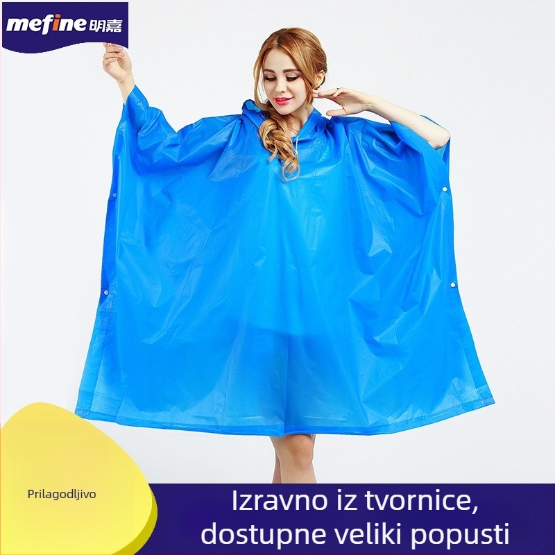 EVA pončo za kišu, kap stil, za planinarenje, za odraslu osobu, lagano, težine 0,17 kg