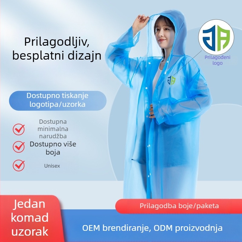 Pončo za kišu za odrasle za električna vozila i motocikle — EVA tkanina, debeli sloj, PVC vodootporan sloj, 200 g