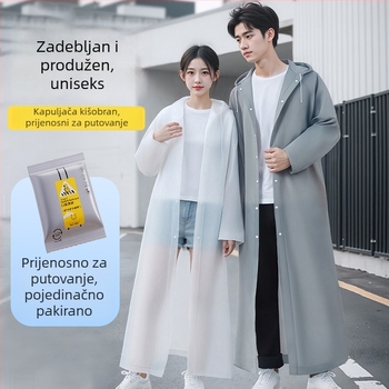 Jednokratna kišna kabanica, debeli EVA materijal, za odrasle – planinarski pončo