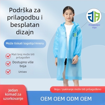 Dječje EVA kišno pončo, debeli, za ponovnu upotrebu, školska upotreba, za 1 dijete, uzrast 7–12 godina