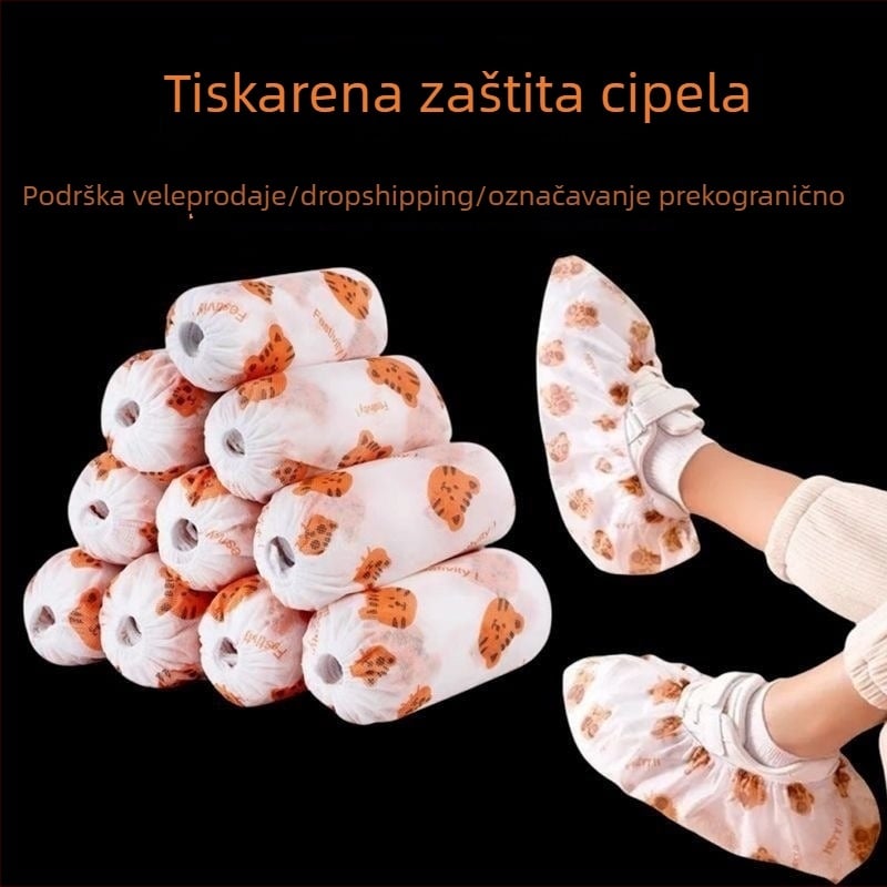 Jednokratne navlake za obuću od netkanog materijala, s printom crtića, pakiranje 50 komada