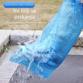 Jednokratna vodootporna zaštita za cipele, proziran debeli plast, duga zaštita za vanjske aktivnosti