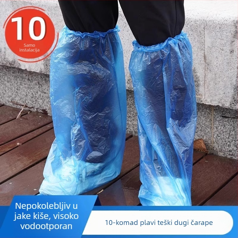 Jednokratna vodootporna zaštita za cipele, proziran debeli plast, duga zaštita za vanjske aktivnosti