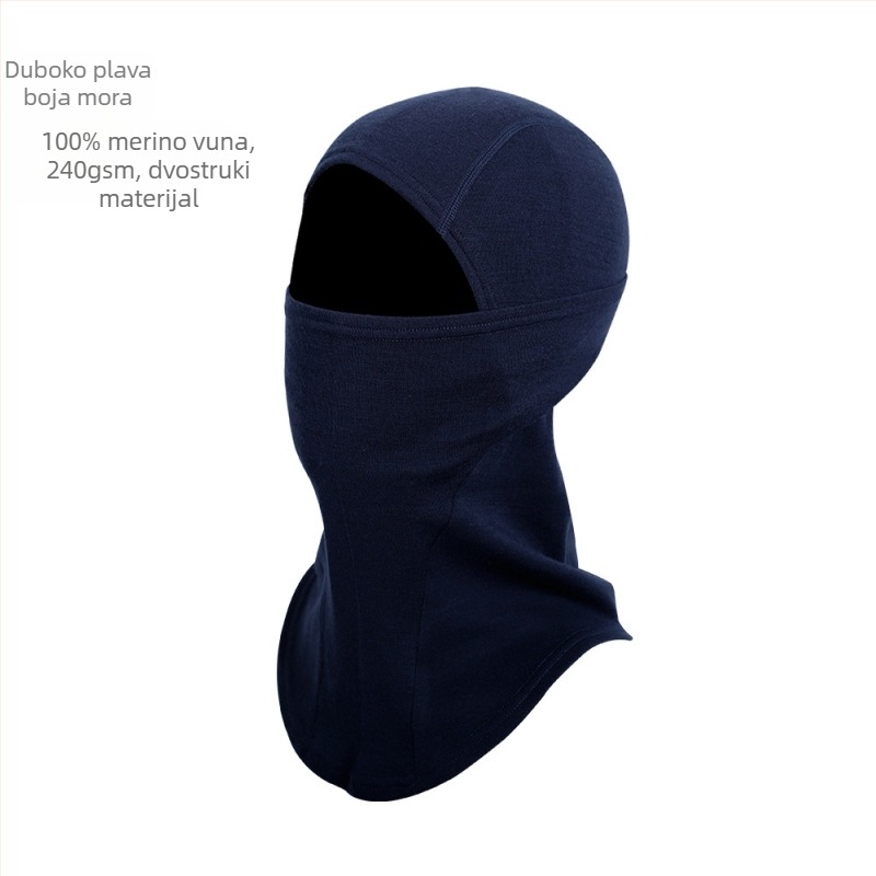 Merino vunena kapuljača-maska za motocikle: zaštita od sunca, maska za lice koja upija znoj, unisex, za vanjske aktivnosti
