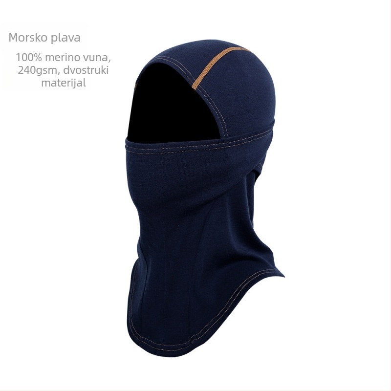 Merino vunena kapuljača-maska za motocikle: zaštita od sunca, maska za lice koja upija znoj, unisex, za vanjske aktivnosti