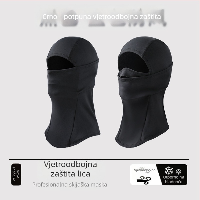 Biciklistička maska s fleece zaštitom lica i kapuljom otporna na vjetar – materijal Spandex/Lycra, brend Soriwai, unisex, mogućnost prilagođavanja