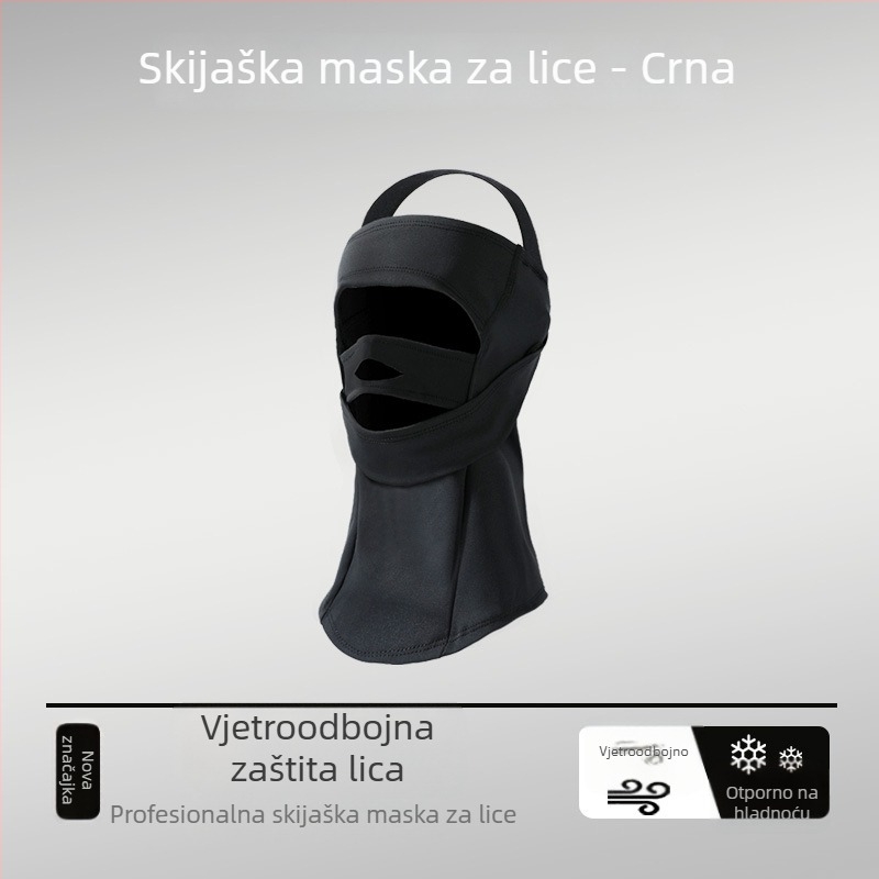 Biciklistička maska s fleece zaštitom lica i kapuljom otporna na vjetar – materijal Spandex/Lycra, brend Soriwai, unisex, mogućnost prilagođavanja