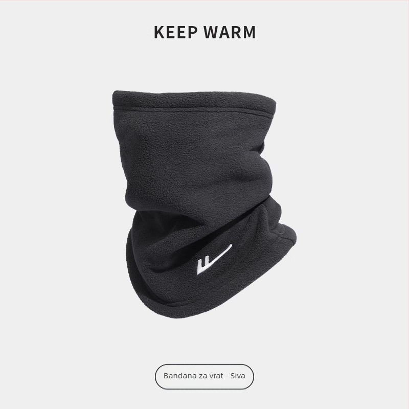 Kolesarski ovratnik s flisom, vjetrootpornom maskom za lice, poliester, unisex
