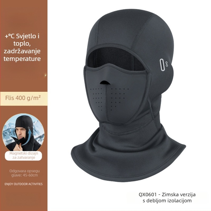 Zimska maska za vožnju biciklom, vodootporna tkanina, unisex, zaštita lica u hladnoći