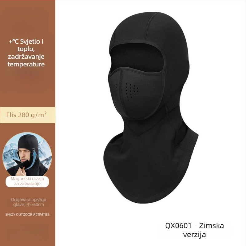 Zimska maska za vožnju biciklom, vodootporna tkanina, unisex, zaštita lica u hladnoći