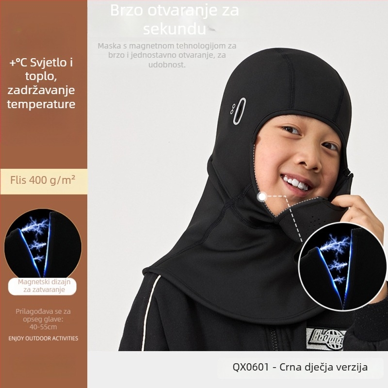 Zimska maska za vožnju biciklom, vodootporna tkanina, unisex, zaštita lica u hladnoći