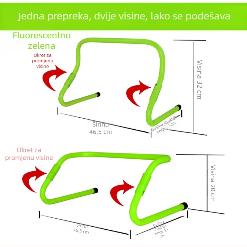 Sklopive prilagodljive prepreke za nogomet za djecu – PVC trenažni alat