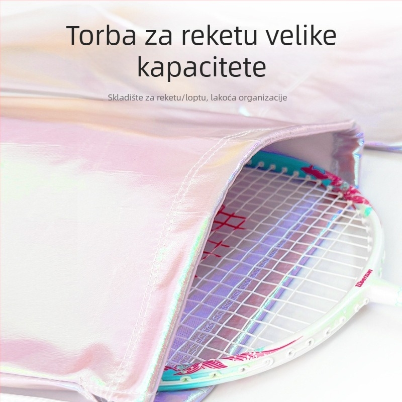 Torba za badminton/tenis rakete s dijagonalnim remenom, vodootporna, velika kapaciteta, poliester materijal
