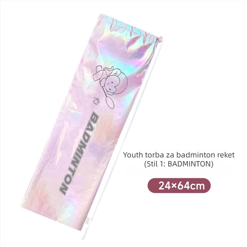 Torba za badminton/tenis rakete s dijagonalnim remenom, vodootporna, velika kapaciteta, poliester materijal