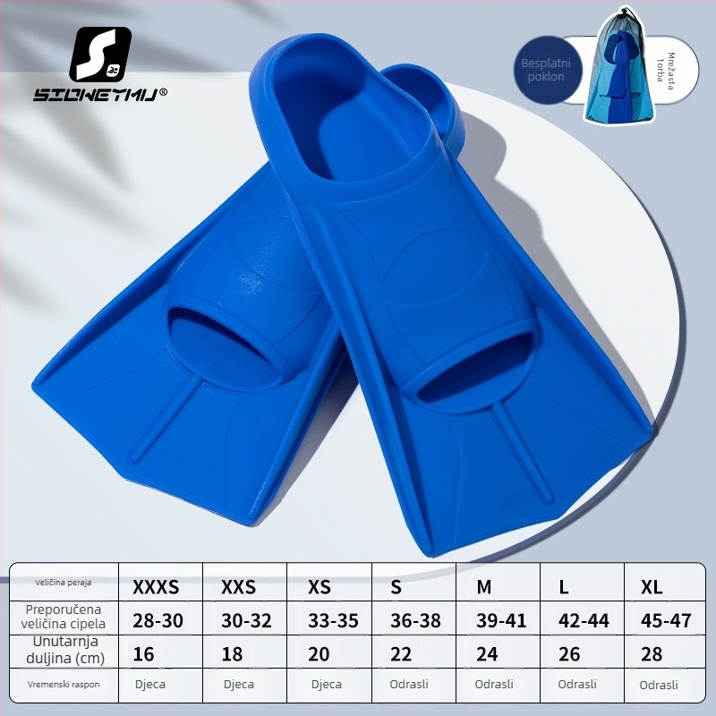 Silikonske plivačke peraje, unisex, kratke – Sioweymu, podrijetlo Zhejiang