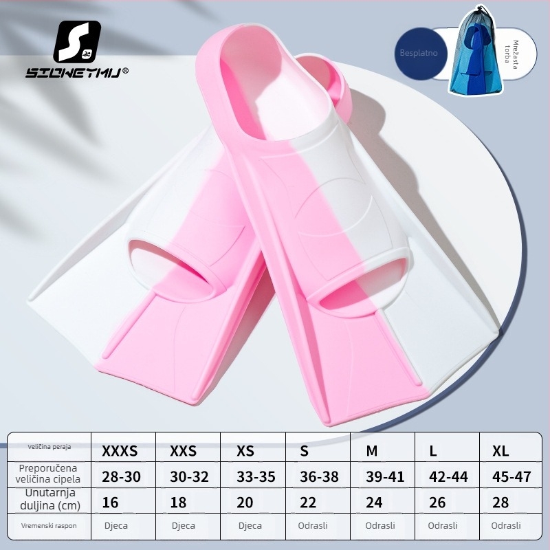 Silikonske plivačke peraje, unisex, kratke – Sioweymu, podrijetlo Zhejiang