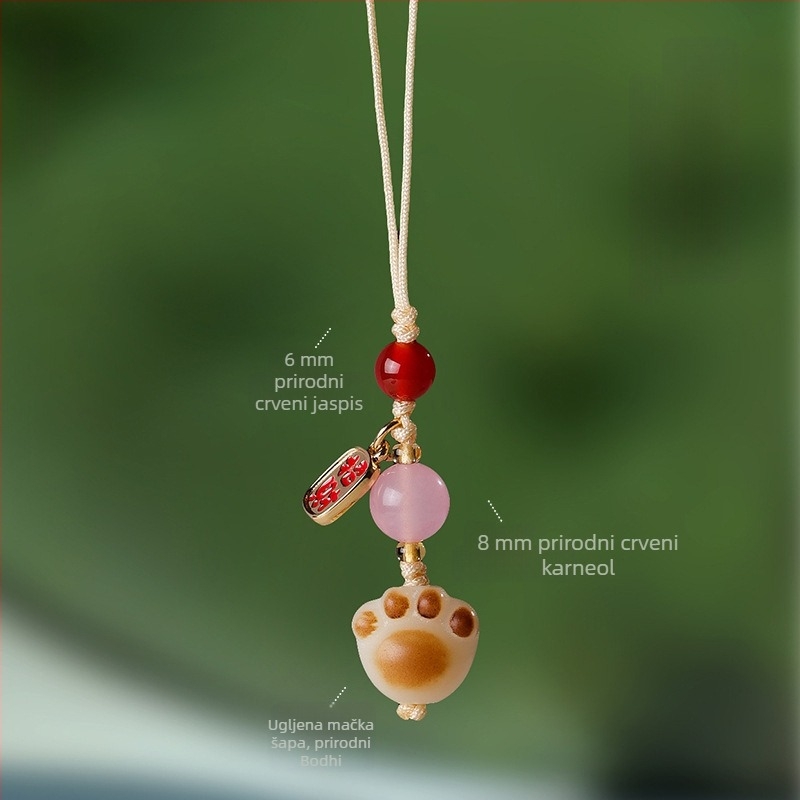 Ručni rad Bodhi privjesak za prtljagu — slatka životinjska šara (medvjed/svinja/malo životinja), Materijal Bodhi